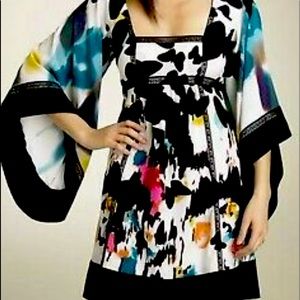 DVF * vintage/worn kimono sleeve butterfly dress
